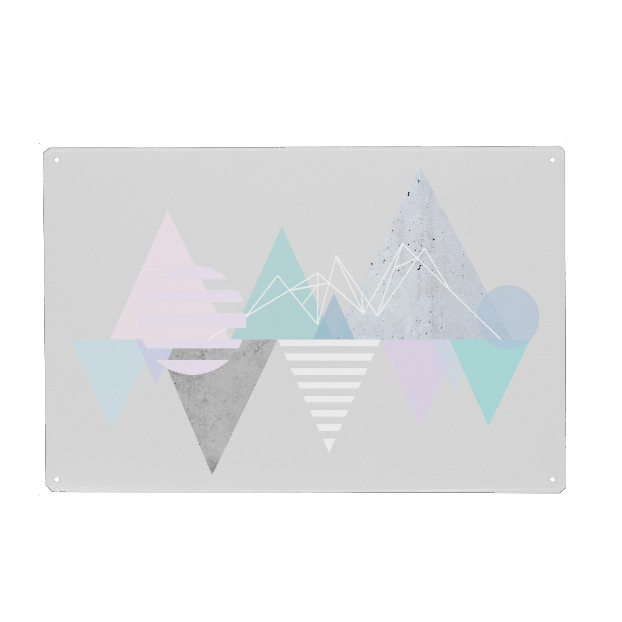 Metall Poster "Triangel Geo I" artboxONE - Geometrie - Dreieck,Formen - Blechschild