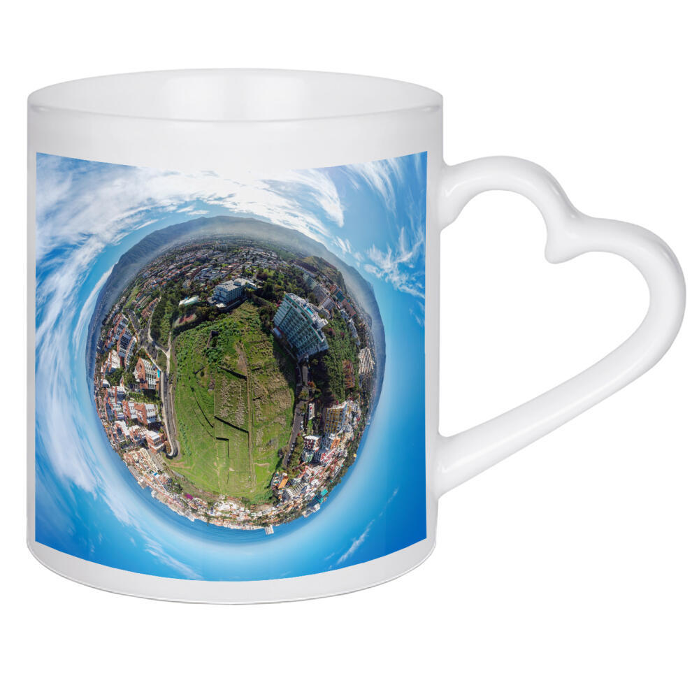 Herztasse "Teneriffa- Barranco Martiánez;mid" artboxONE - Städte,Natur,Reise,Architektur,Reise / Strand und Meer
