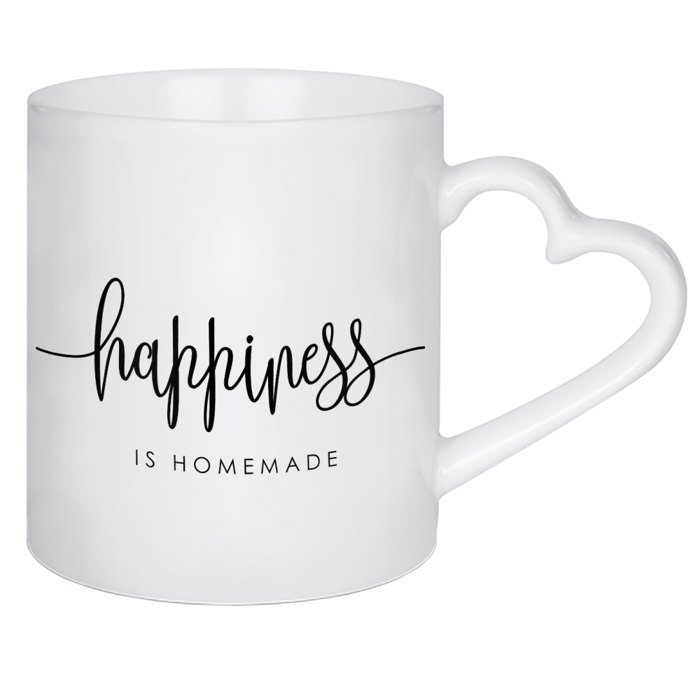 Herztasse "*Happiness is Homemade*" artboxONE - Typografie,Menschen