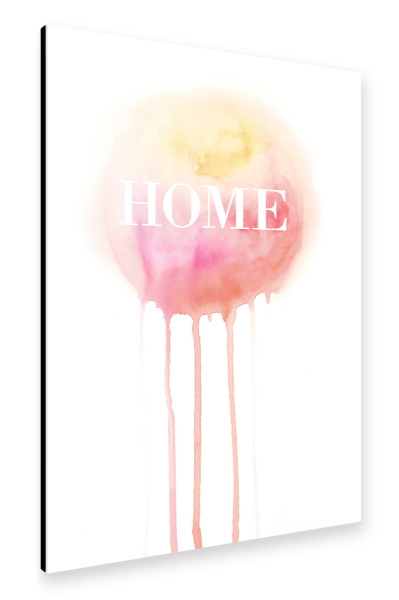 Alu-Dibond "Home Watercolor" 30x20 cm artboxONE