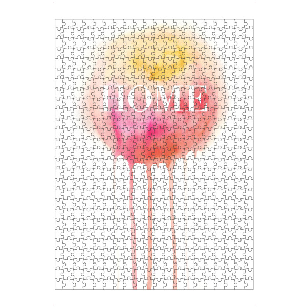 artboxONE Puzzle "Home Watercolor" artboxONE - Typografie,Illustration - Zuhause,Typo,Typographie,Kleks,Auquarell - Bild Zuhause