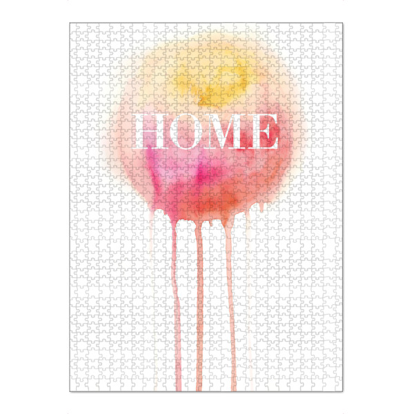 Puzzle Ravensburger "Home Watercolor" artboxONE - Typografie,Illustration - Zuhause,Typo,Typographie,Kleks,Auquarell - Bild Zuhause