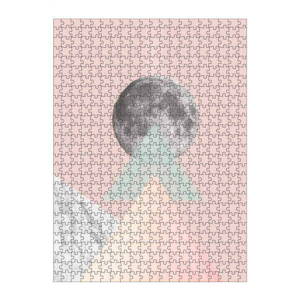 Puzzle Ravensburger "Geo Moon I" artboxONE - Abstrakt,Geometrie - Pantone,Geometrie,Marmor,Marble,Mond,Moon,Skandinavisch - Bild pantone