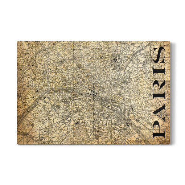 Galerie-Print "Retro Map Paris Sepia" 30x20 cm artboxONE