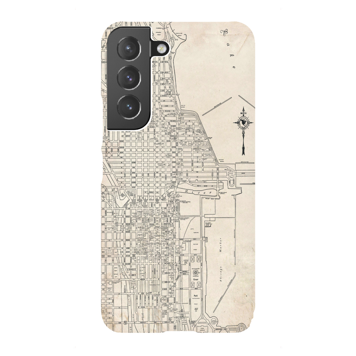 "Retro Map Chicago Grunge"für Samsung Galaxy - Premium-Case Handyhülle artboxONE