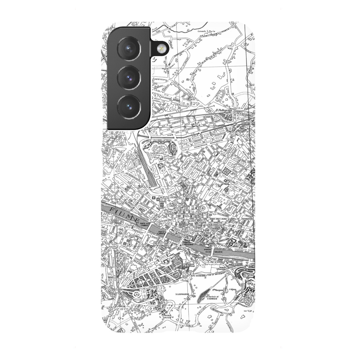 Samsung Galaxy "Retro Map Florence Black" Premium-Case Handyhülle artboxONE