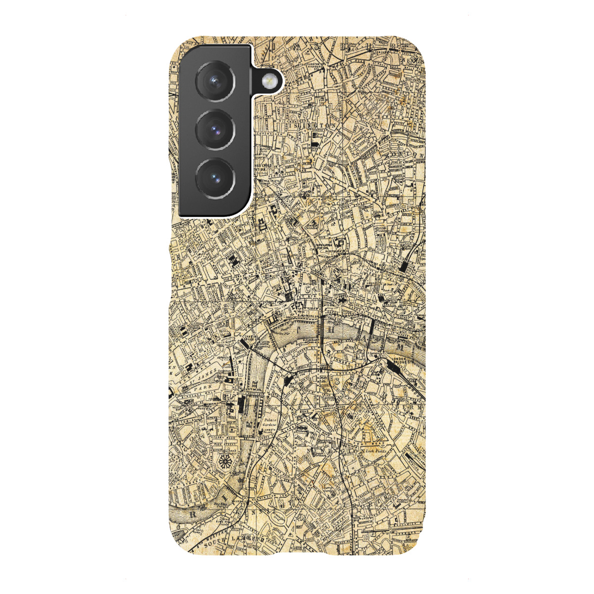 Samsung Galaxy "Retro Map London Sepia" Premium-Case Handyhülle artboxONE