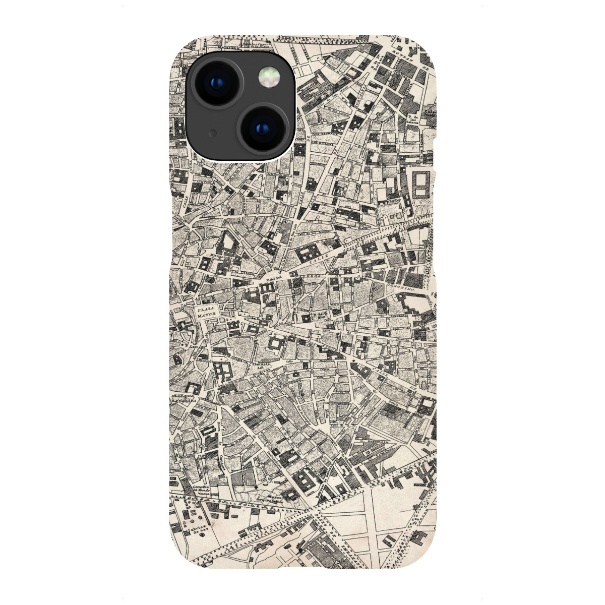 "Retro Map Madrid Grunge"für iPhone - Premium-Case Handyhülle artboxONE