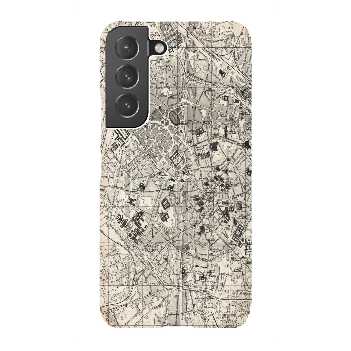 "Retro Map Milan Grunge"für Samsung Galaxy - Premium-Case Handyhülle artboxONE