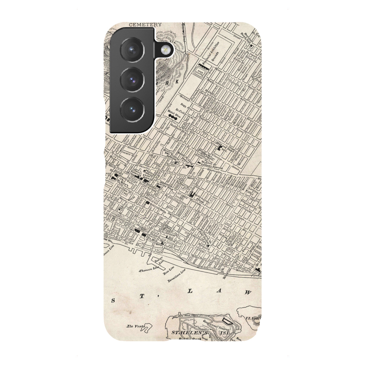 Samsung Galaxy "Retro Map Montreal Grunge" Premium-Case Handyhülle artboxONE