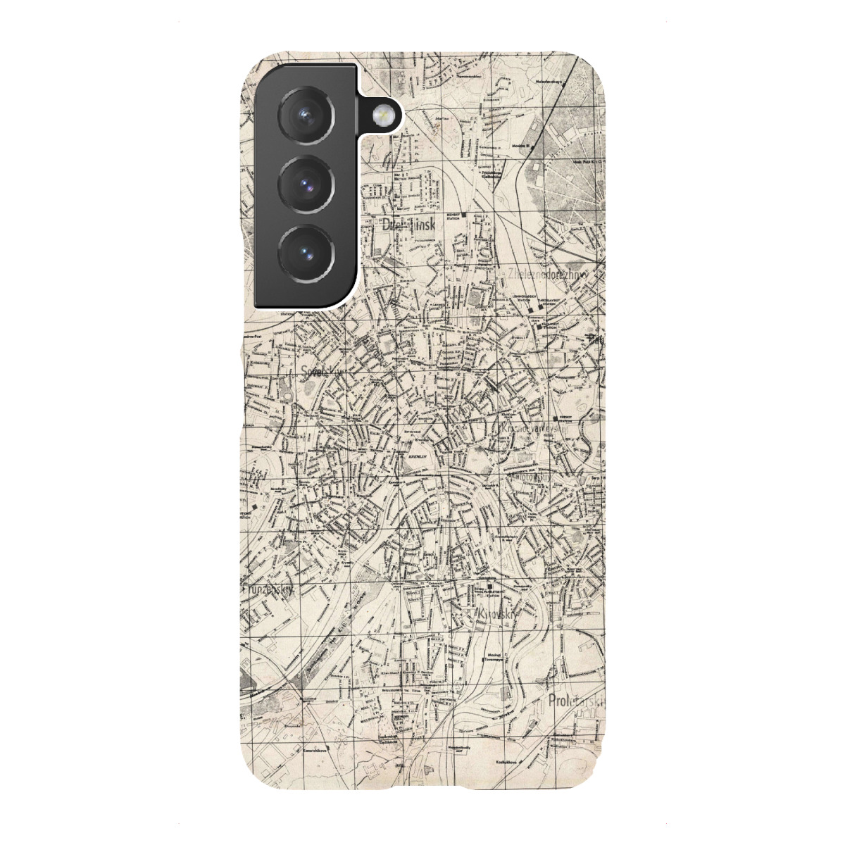 Samsung Galaxy "Retro Map Moscow Grunge" Premium-Case Handyhülle artboxONE