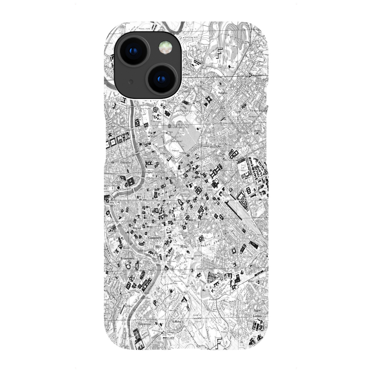 iPhone "Retro Map Rome Black" Premium-Case Handyhülle artboxONE