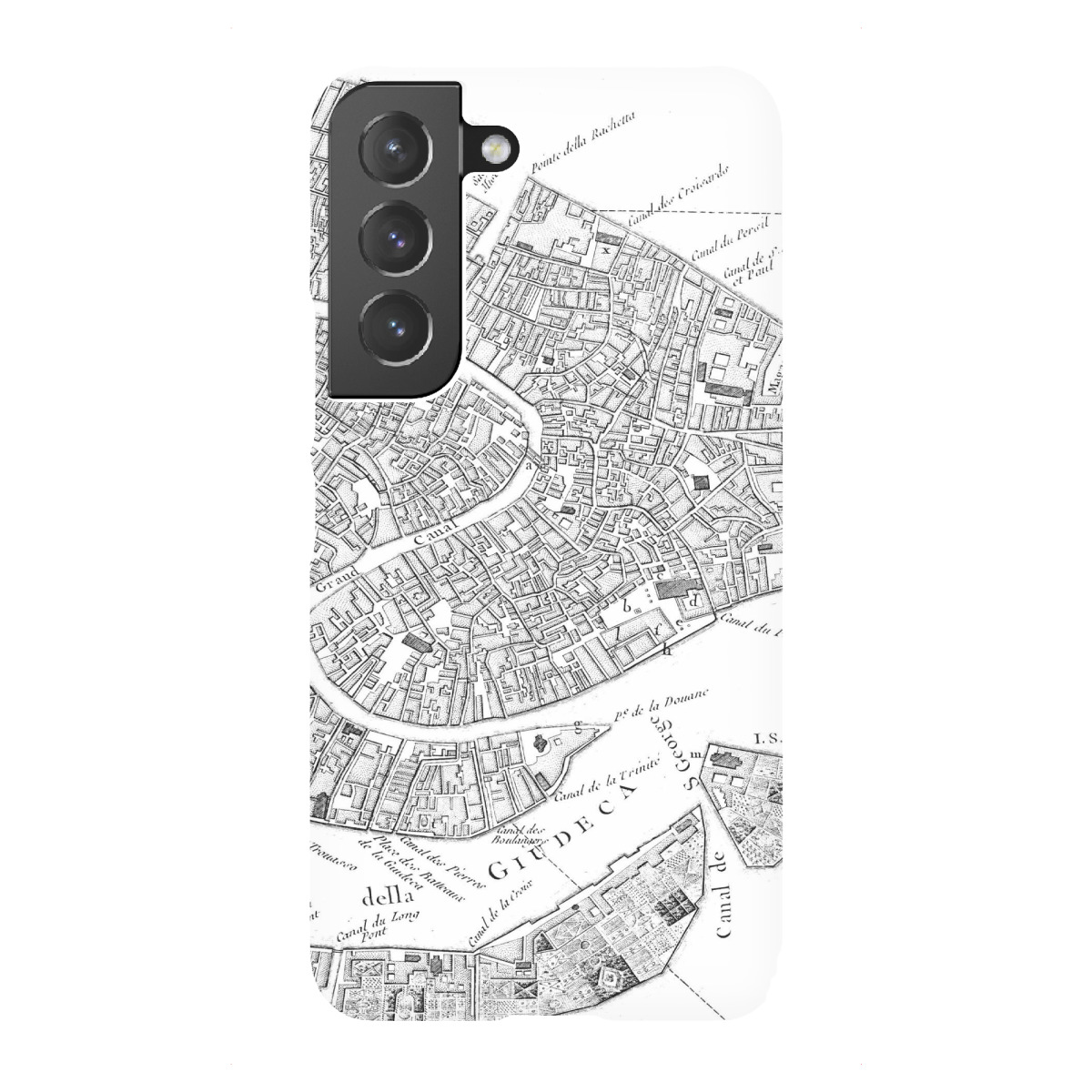 Samsung Galaxy "Retro Map Venice Black" Premium-Case Handyhülle artboxONE