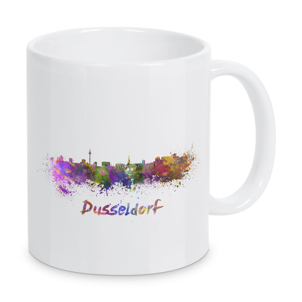 Tasse "DUSSELDORF skyline in watercolor" artboxONE - Städte,Abstrakt,Architektur