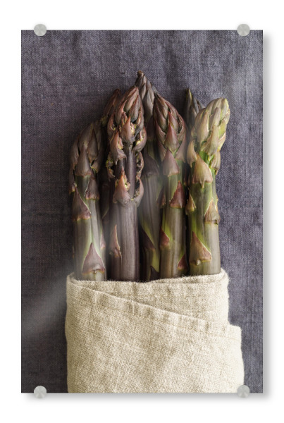 Acrylglasbild "Asparagus Four" artboxONE - Rock the kitchen,Essen & Trinken - Spargel,Spargel,Handtuch,Handtuch