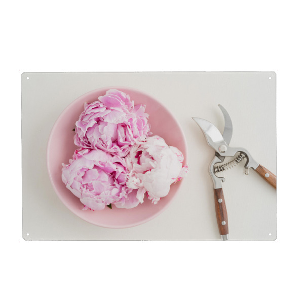 Metall Poster "Flower Garden III" artboxONE - Rock the kitchen,Floral,Essen & Trinken - Blumen,Flower,Blume,Flowers,Gärtner,Garten - Blechschild