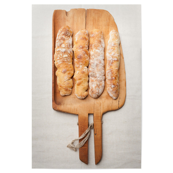 Poster 30x20 cm "Fresh Bread" artboxONE - Rock the kitchen,Essen & Trinken - Brot,Brot,Holz,Holz