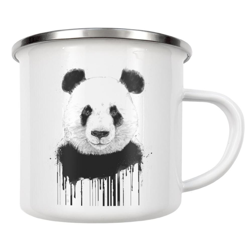 Emaille Tasse "Graffiti panda" artboxONE - Tiere