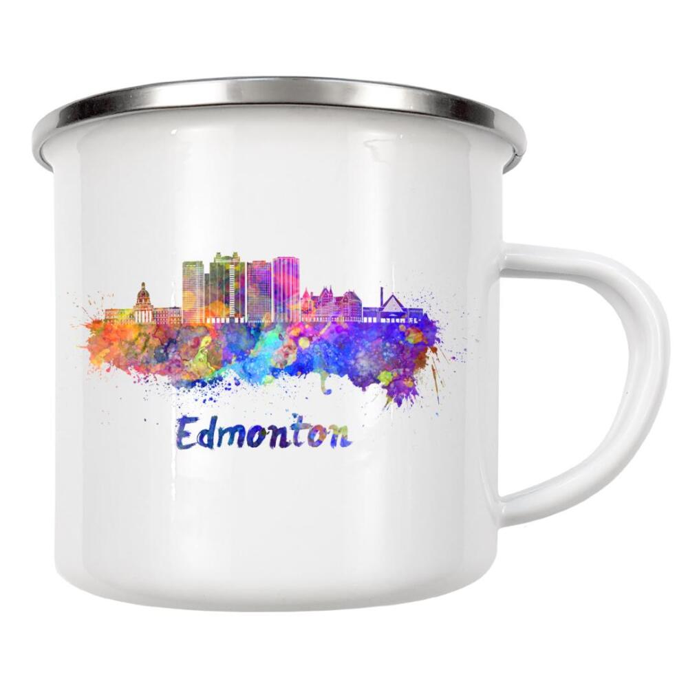 Emaille Tasse "Skyline of EDMONTON - color" artboxONE - Städte,Abstrakt,Architektur