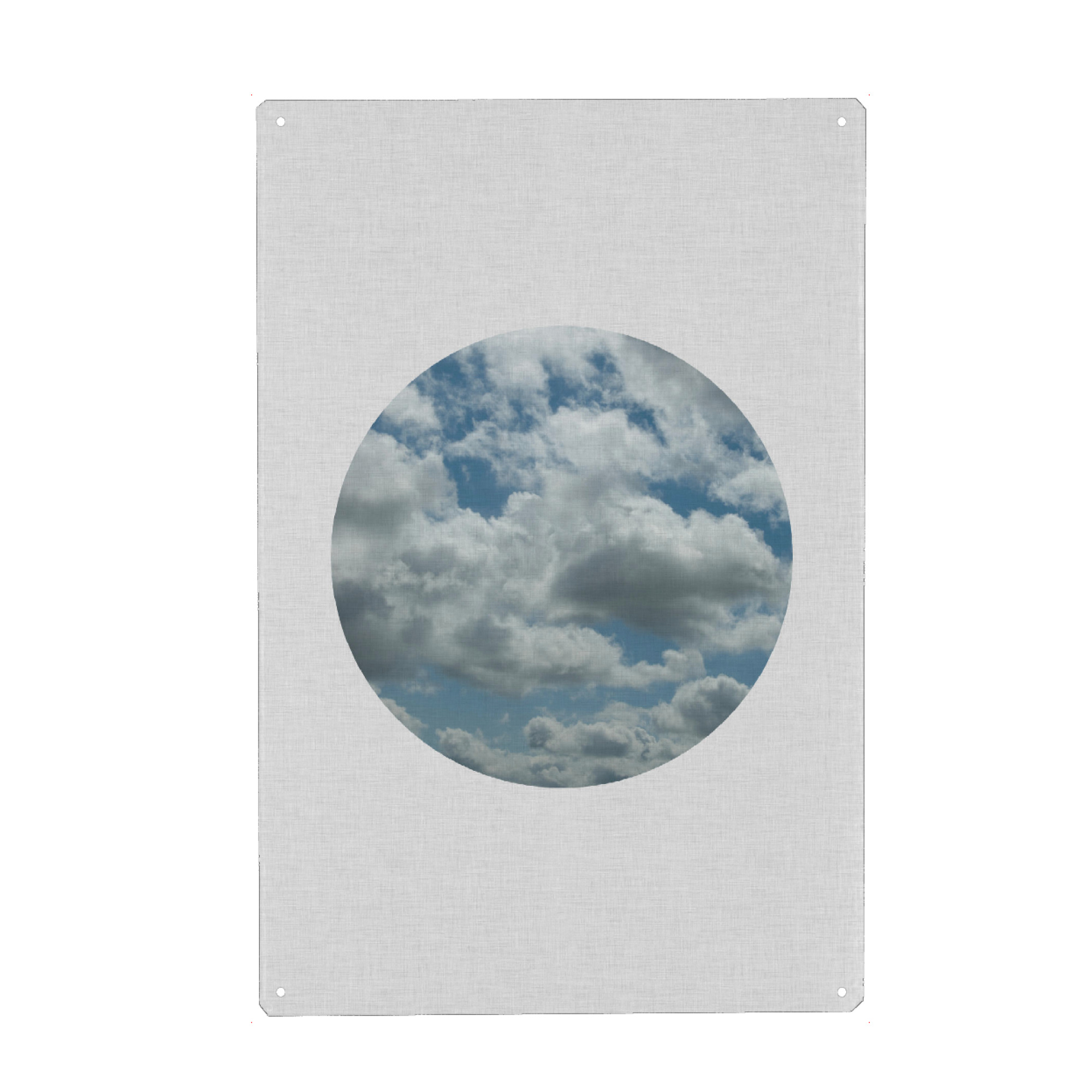 Metall Poster "Cloud Circle I" artboxONE - Natur,Abstrakt,Geometrie