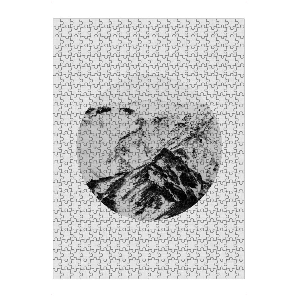 artboxONE Puzzle "Mountain Circle I" artboxONE - Schwarzweiß,Geometrie