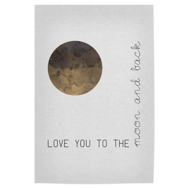Poster 30x20 cm "To the Moon 2" artboxONE - Typografie,Liebe
