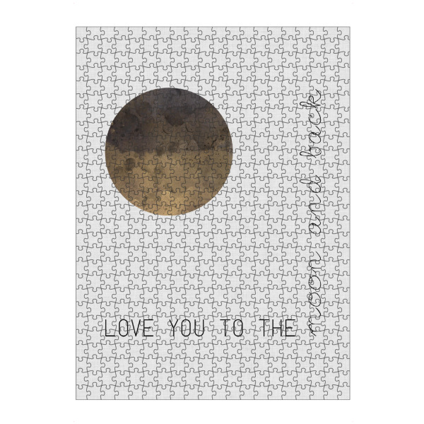 Puzzle Ravensburger "To the Moon 2" artboxONE - Typografie,Liebe