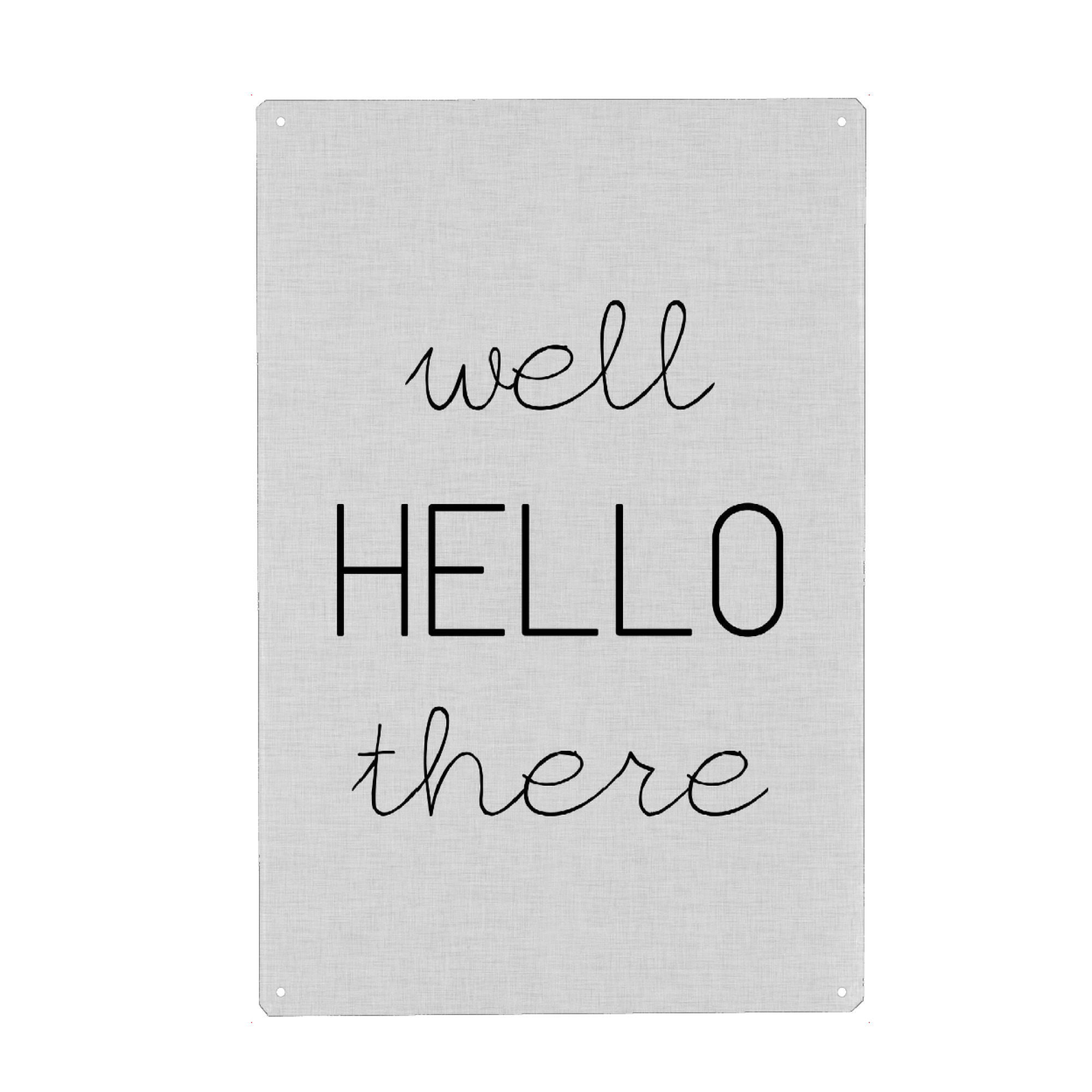Metall Poster "Hello There" artboxONE - Typografie,Lustig