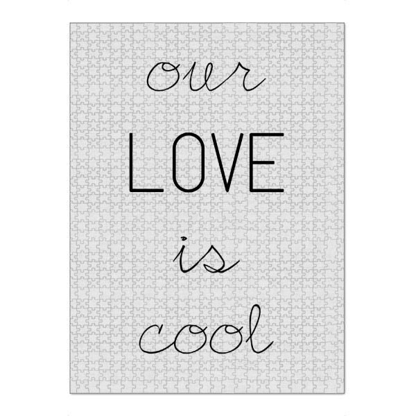 Puzzle Ravensburger "Love is Cool" artboxONE - Typografie,Musik,Liebe