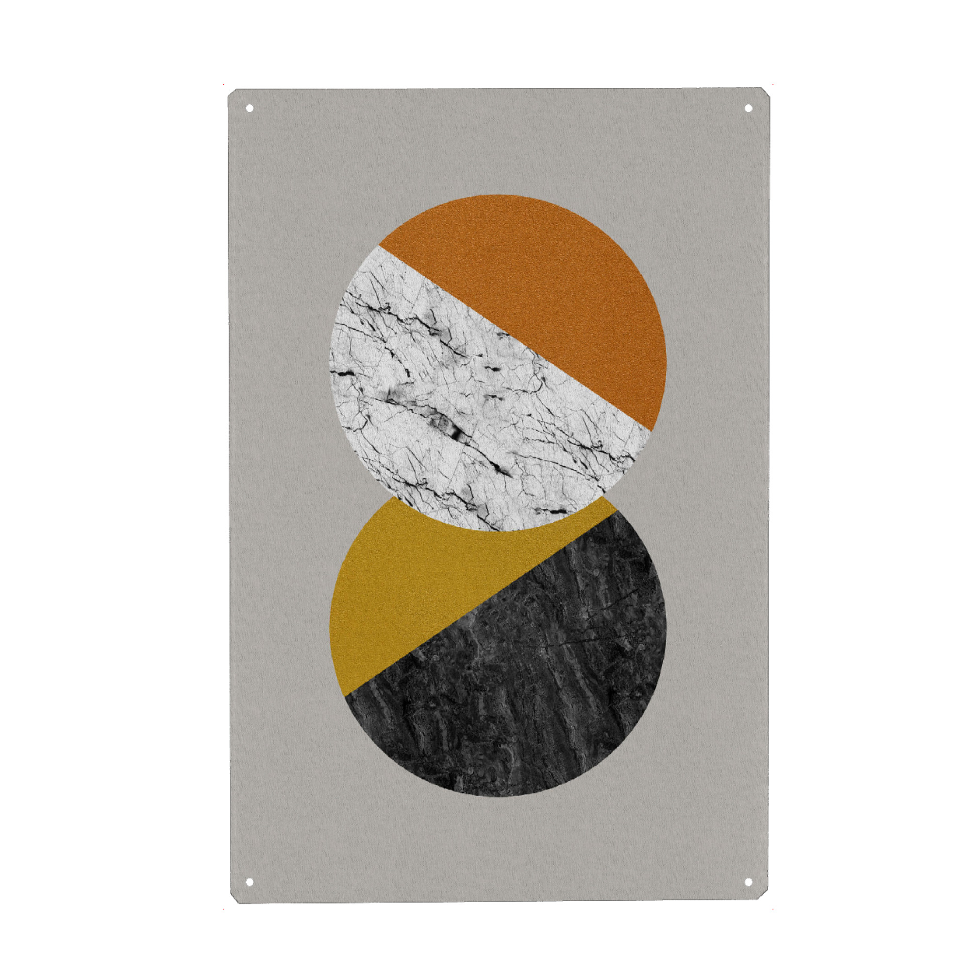 Holzbild "Marble Twin Circles" artboxONE - Abstrakt,Geometrie,Marmor