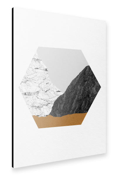 Alu-Dibond "Marble Octagon" 30x20 cm artboxONE