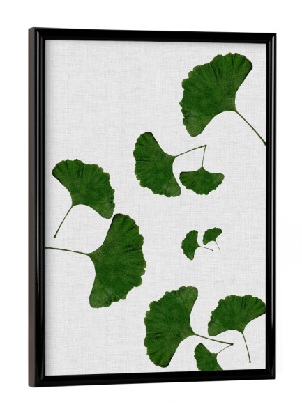 Poster mit schwarzem Rahmen "Ginkgo Crowd" artboxONE - Natur,Floral