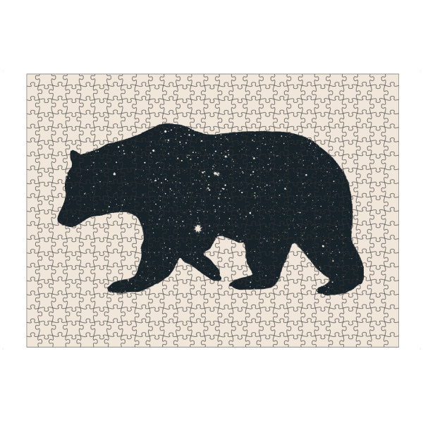 artboxONE Puzzle "Bär" artboxONE - Tiere,Schwarzweiß,Illustration - Bär,Sterne himmel,Silhouette - Bild Bär