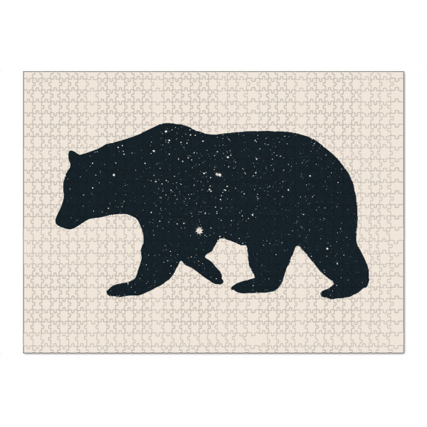 Puzzle Ravensburger "Bär" artboxONE - Tiere,Schwarzweiß,Illustration - Bär,Sterne himmel,Silhouette - Bild Bär