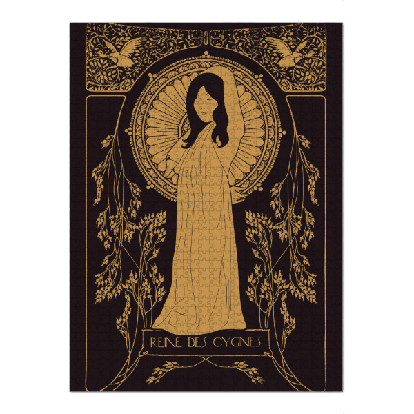 Puzzle Ravensburger "Reine Des Cygnes" artboxONE - Illustration - Jugendstil,Gold,20er,20ies,Romantik - Bild Jugendstil