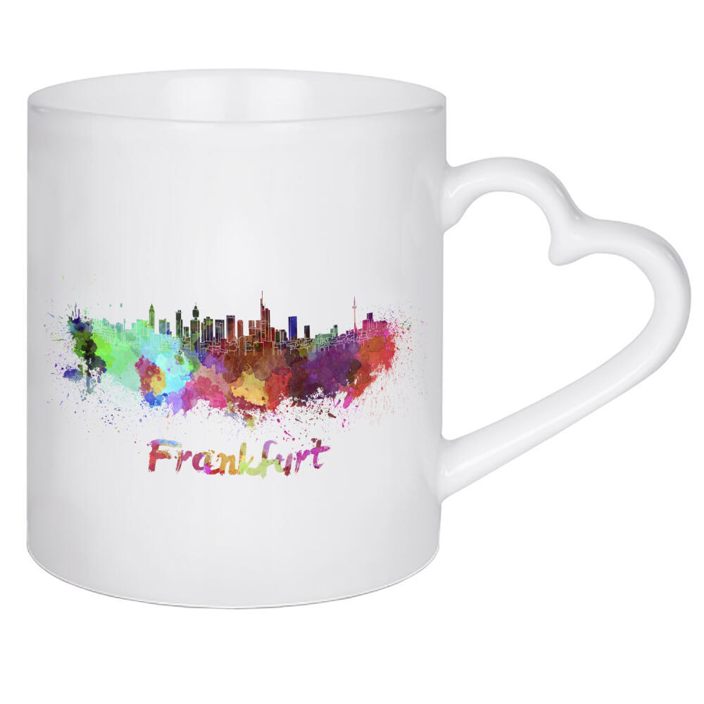 Herztasse "Frankfurt skyline-b" artboxONE - Städte,Abstrakt,Architektur