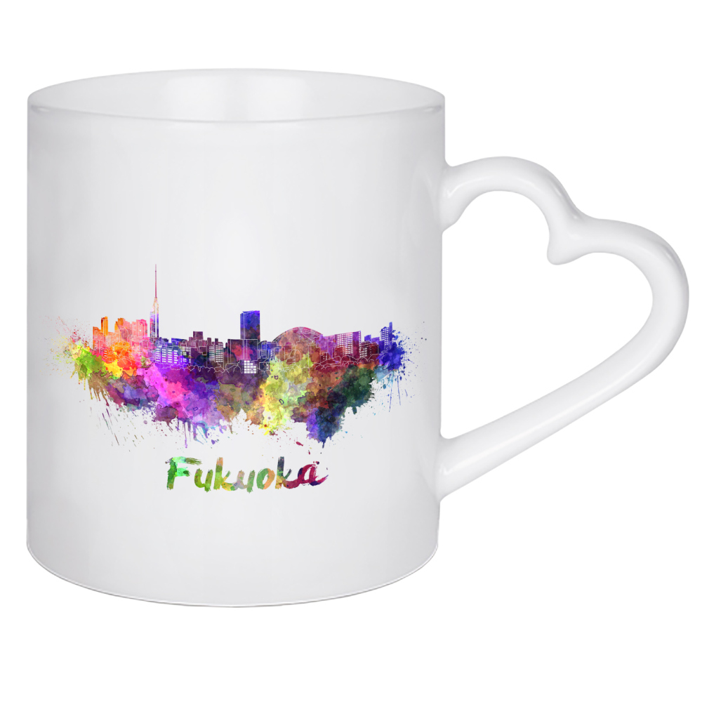 Herztasse "FUKUOKA skyline-b" artboxONE - Städte,Abstrakt,Architektur