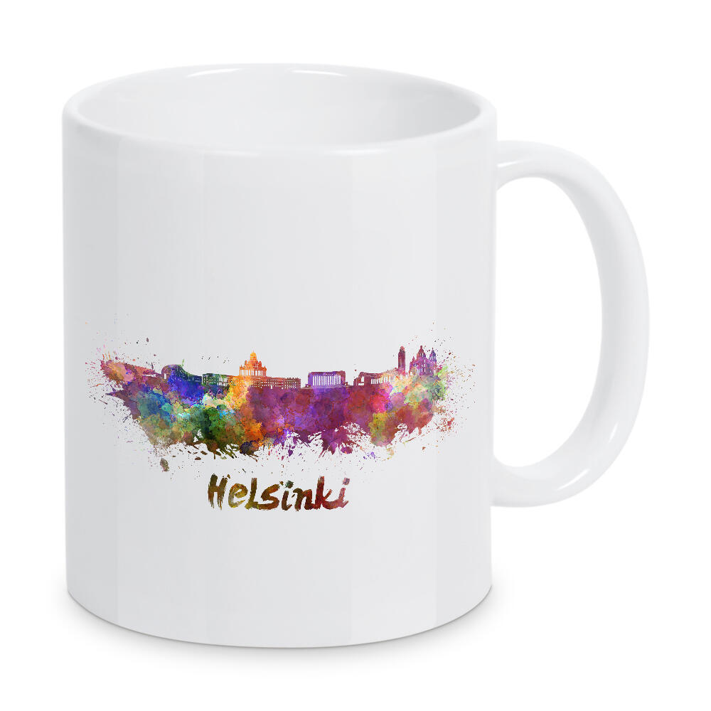 Tasse "HELSINKI skyline in watercolor-b" artboxONE - Städte,Abstrakt,Architektur