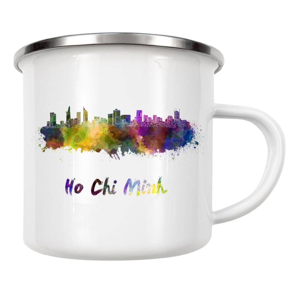 Emaille Tasse "HO CHI MINH skyline-b" artboxONE - Städte,Abstrakt,Architektur