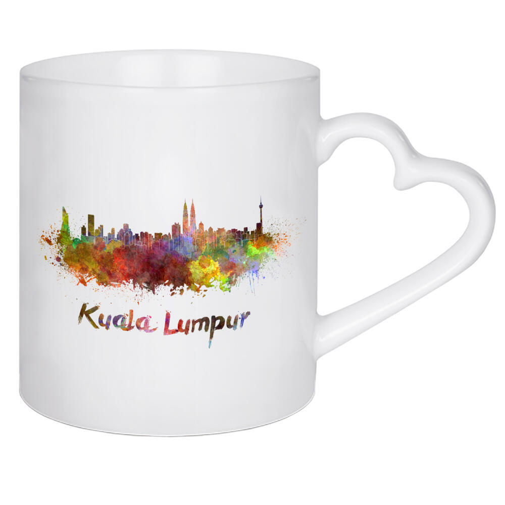 Herztasse "KUALA LUMPUR skyline-C" artboxONE - Städte,Abstrakt,Architektur