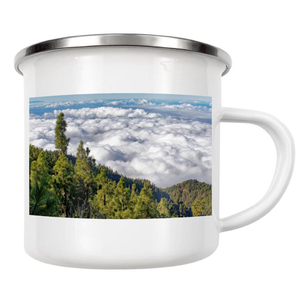 Emaille Tasse "Teneriffa - Über den Wolken" artboxONE - Städte,Natur,Reise,Reise / Strand und Meer,Reise / Länder