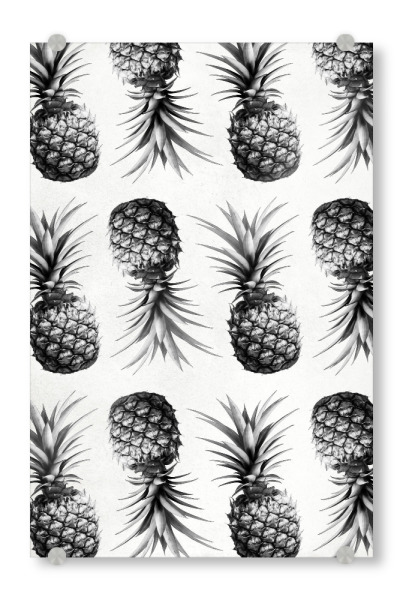 Acrylglasbild "Ananas Allover 2" artboxONE - Floral,Romantik,Geometrie,Sommer - Triangle,Dreieck,Blumen,Flowers,Strauß,Bouquet