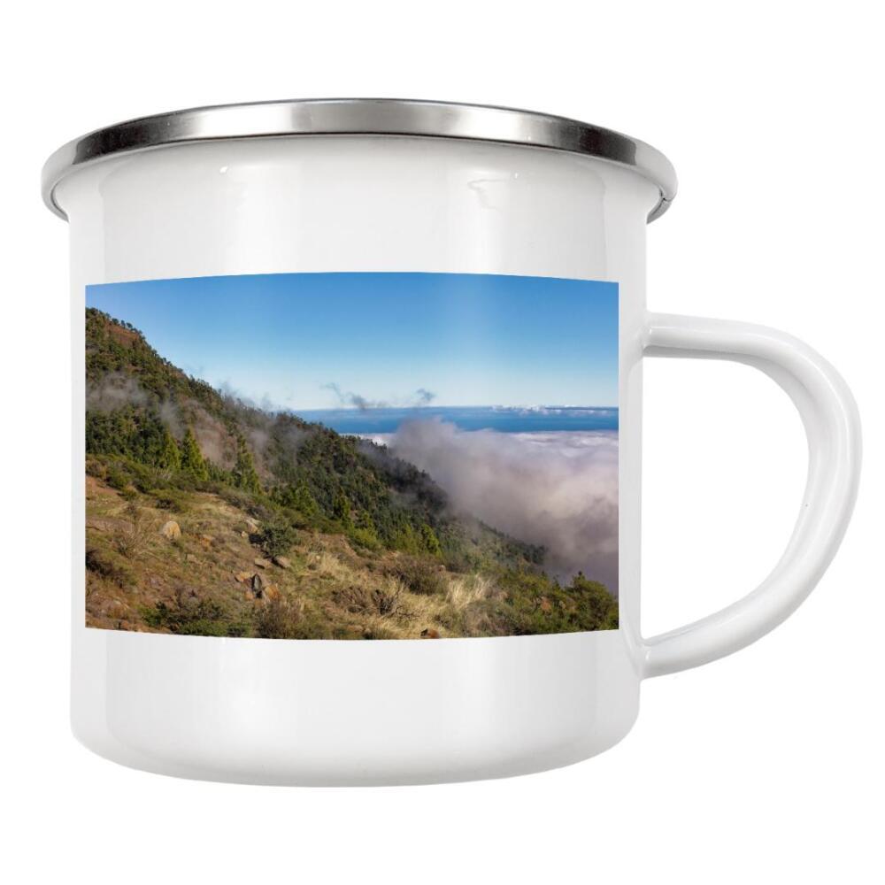 Emaille Tasse "Teneriffa - Clouds touch Mountain" artboxONE - Städte,Natur,Reise,Reise / Strand und Meer,Reise / Länder