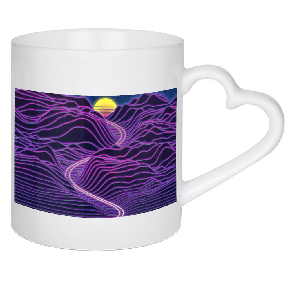 Herztasse "Vaporwave Sunrise" artboxONE - Geometrie,Arcadia,Galaxy