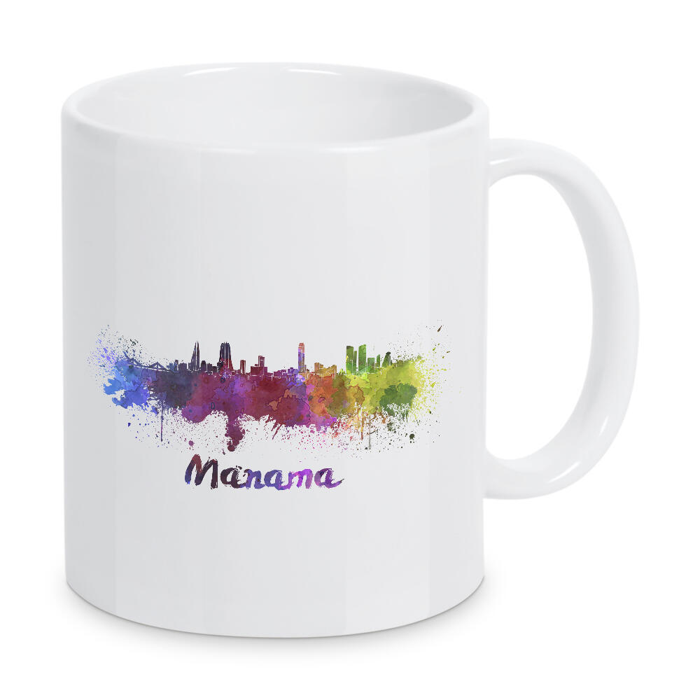 Tasse "MANAMA skyline in watercolor-b" artboxONE - Städte,Abstrakt,Architektur