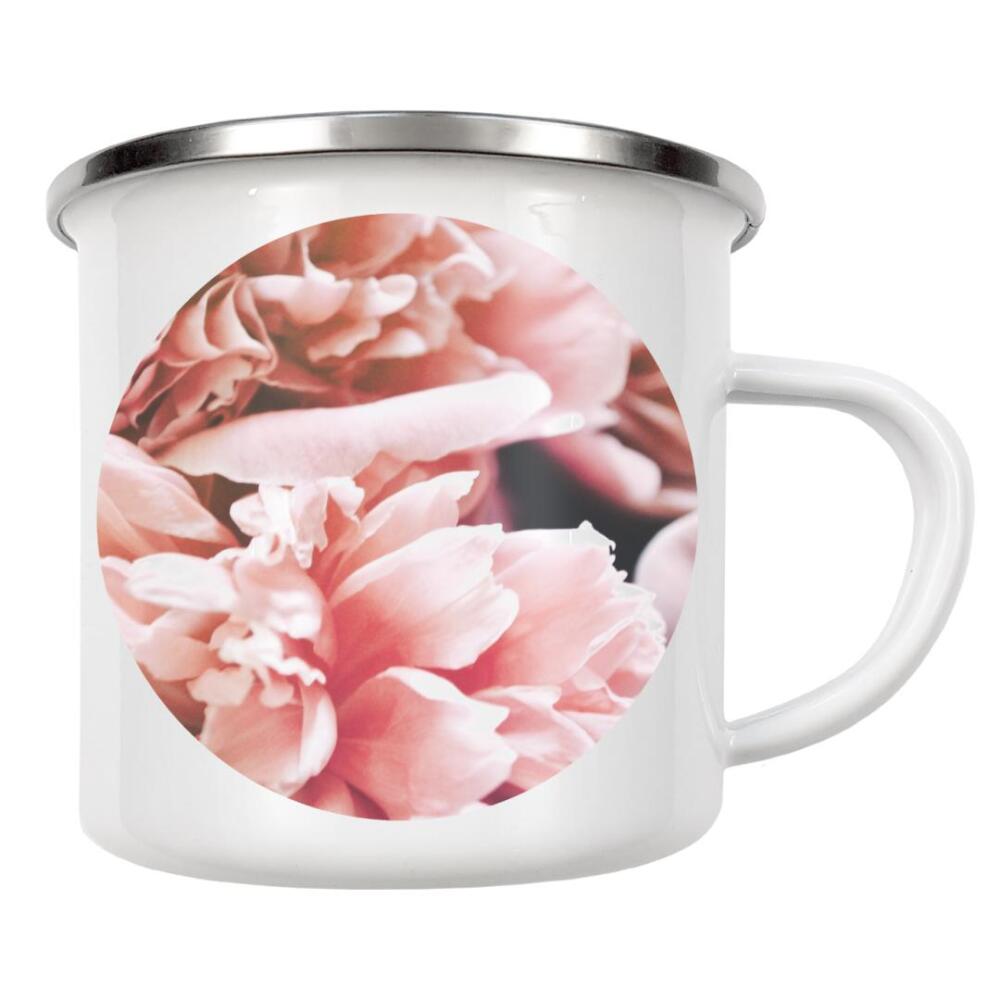 Emaille Tasse "Autumn Floral" artboxONE - Floral,Liebe,Für Mama - Peony,Peonies,Rose,Blumen,Flowers,Floral,Natur,Nature,Closeup,Nahaufnahme
