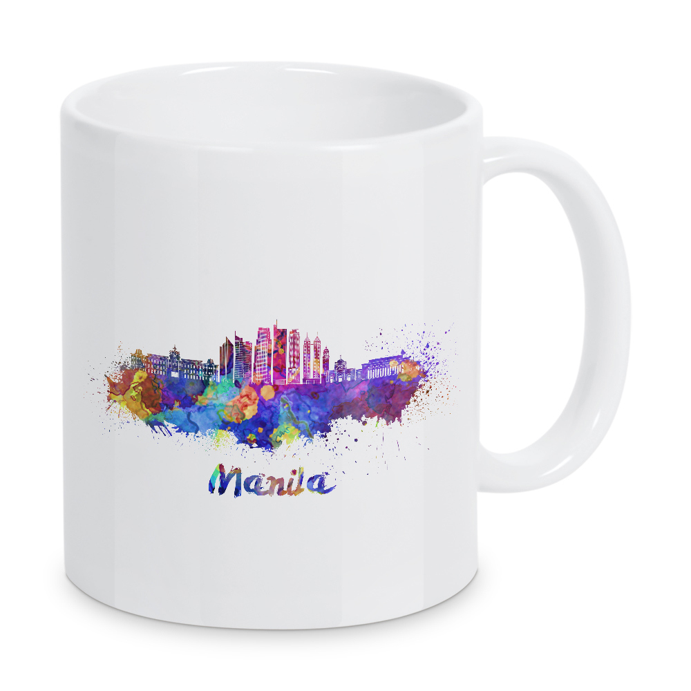 Tasse "MANILA skyline in watercolor-j" artboxONE - Städte,Abstrakt,Architektur