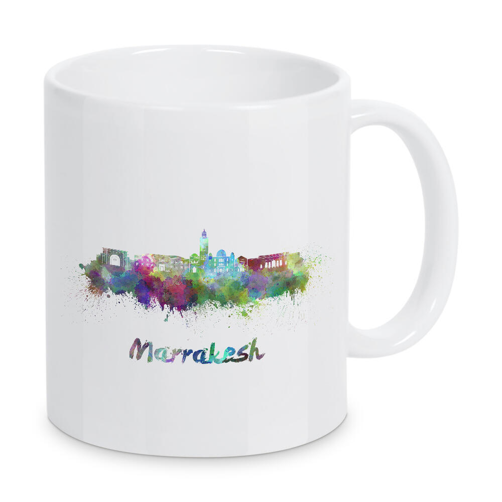 Tasse "MARRAKESH skyline in watercolor-b" artboxONE - Städte,Abstrakt,Architektur