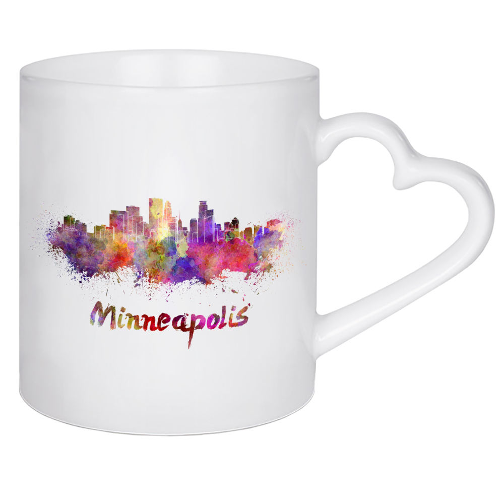 Herztasse "MINNEAPOLIS skyline-b" artboxONE - Städte,Abstrakt,Architektur