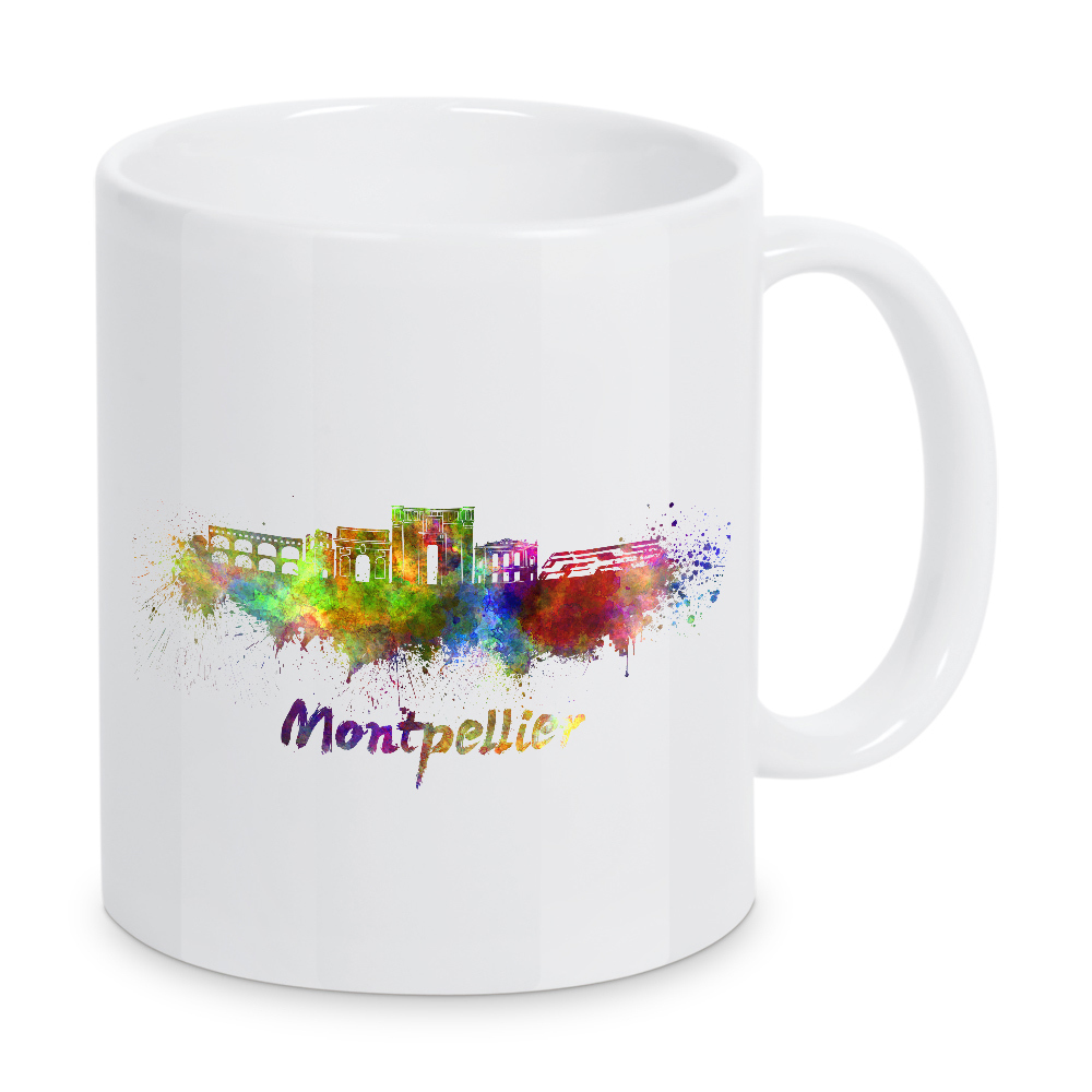 Tasse "MONTPELLIER skyline in watercolor" artboxONE - Städte,Abstrakt,Architektur
